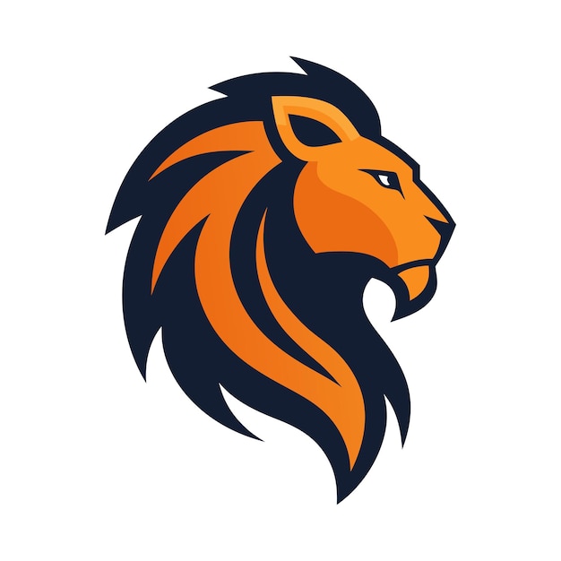Ilustración vectorial estilizada del logotipo del león Un diseño limpio y minimalista con un toque moderno