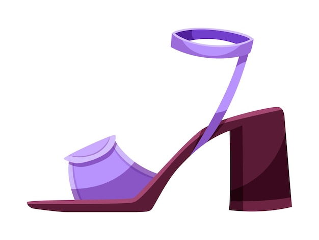 Una ilustración vectorial estilizada de un zapato de tacón alto en un fondo plano que evoca un concepto de moda Ilustración vectoria