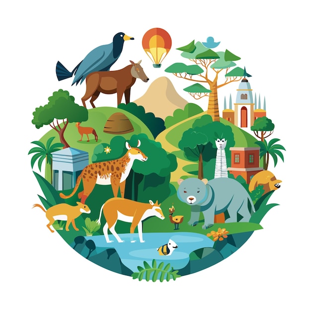 Ilustración vectorial de estilo 3D