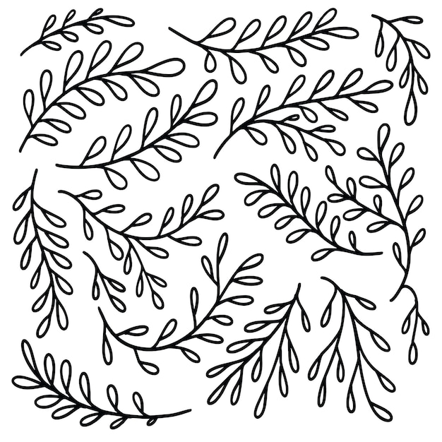 Ilustración vectorial de estilo de arte Doodle floral dibujado a mano