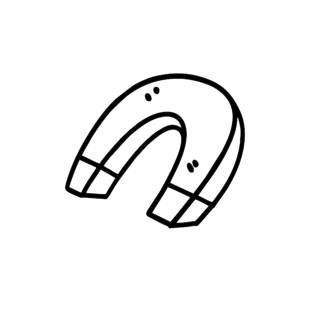 Ilustración vectorial del estilo de arte Doodle de imán dibujado a mano