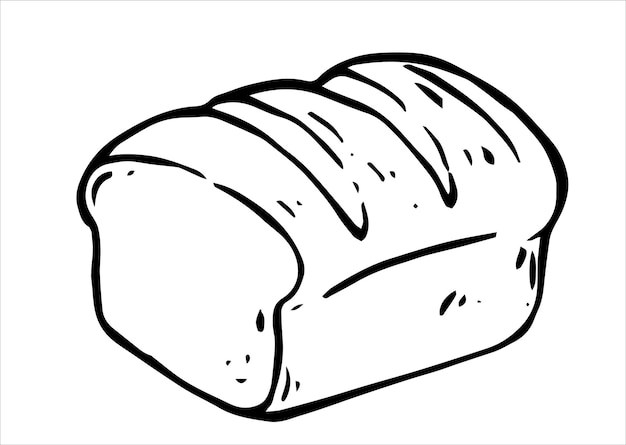 Ilustración vectorial en estilo doodle pan de pan