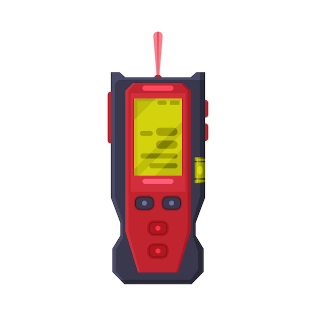 Vector ilustración vectorial de estilo plano del dispositivo de ingeniería geodésica en fondo blanco