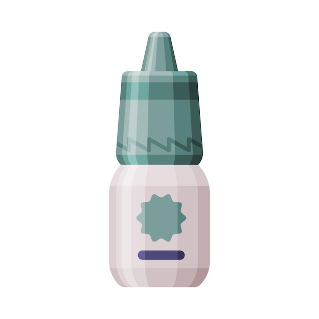 Ilustración vectorial de estilo plano de un producto farmacéutico en un fondo blanco