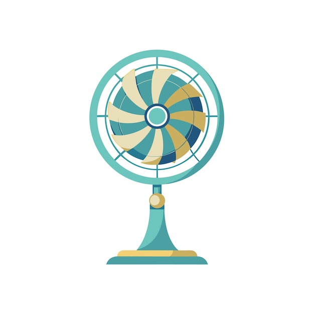 Ilustración vectorial de estilo plano realista del ventilador eléctrico