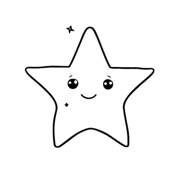 Vector ilustración vectorial de estrellas arte de líneas