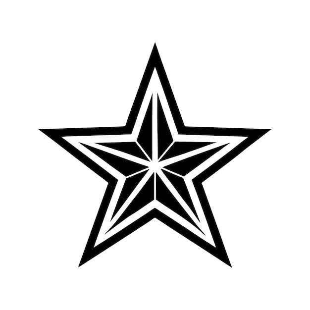 Ilustración vectorial de estrellas Clipart de dibujos animados y diseño de arte de líneas