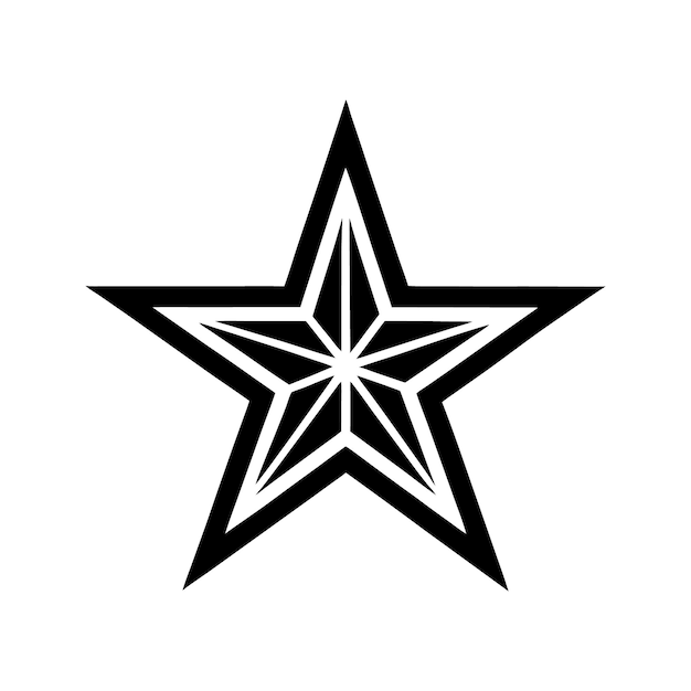 Ilustración vectorial de estrellas Clipart de dibujos animados y diseño de arte de líneas