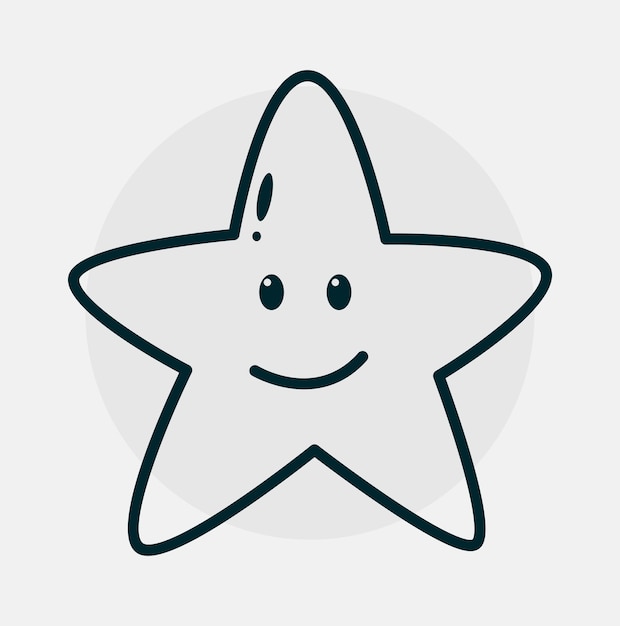 Ilustración vectorial de las estrellas de mar de Doodle
