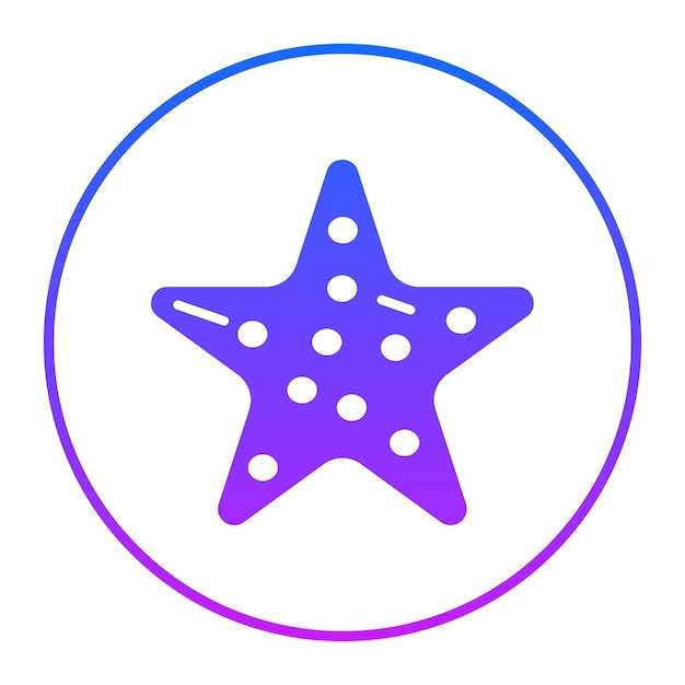 Ilustración vectorial de las estrellas de mar