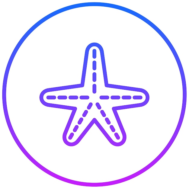 Ilustración vectorial de las estrellas de mar