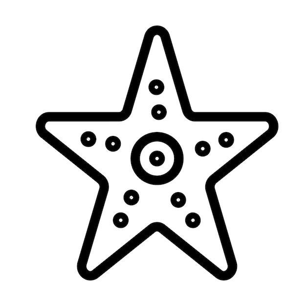 Ilustración vectorial de las estrellas de mar