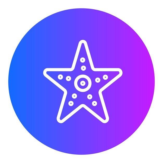 Ilustración vectorial de las estrellas de mar
