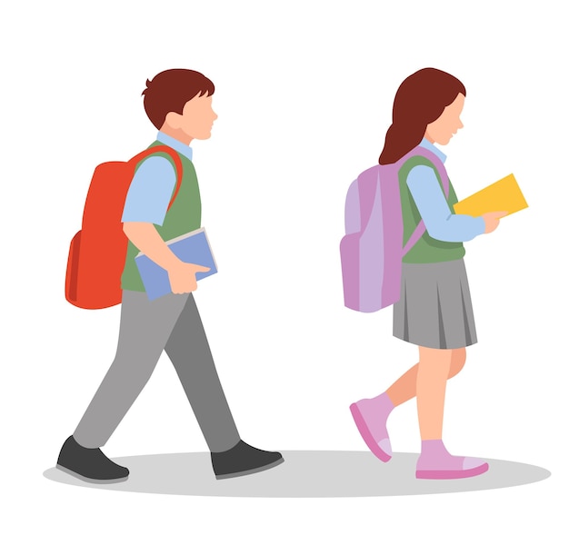 ilustración vectorial de estudiantes en diferentes posturas