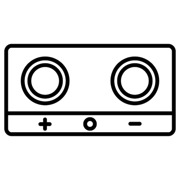 Ilustración vectorial de la estufa eléctrica