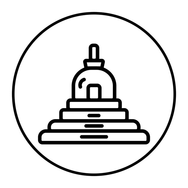 Ilustración vectorial de la estupa