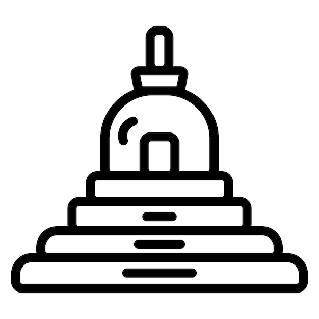 Ilustración vectorial de la estupa