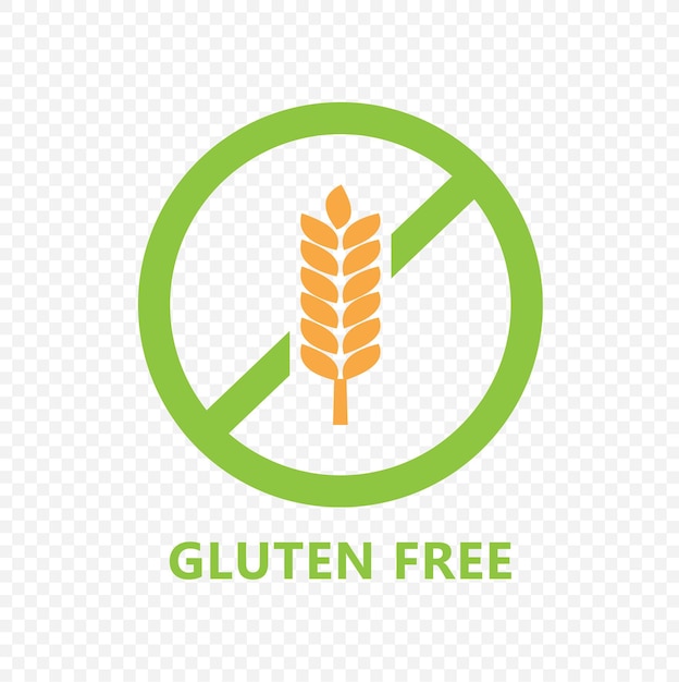 Ilustración vectorial de la etiqueta sin gluten