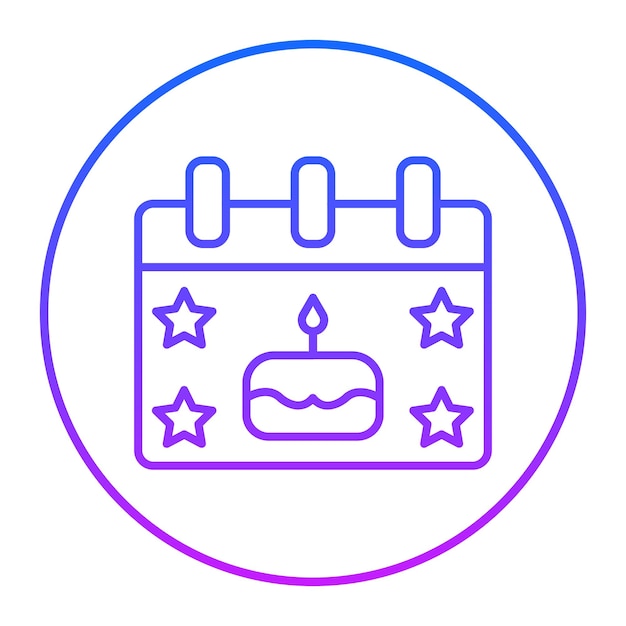 Ilustración vectorial de eventos de cumpleaños