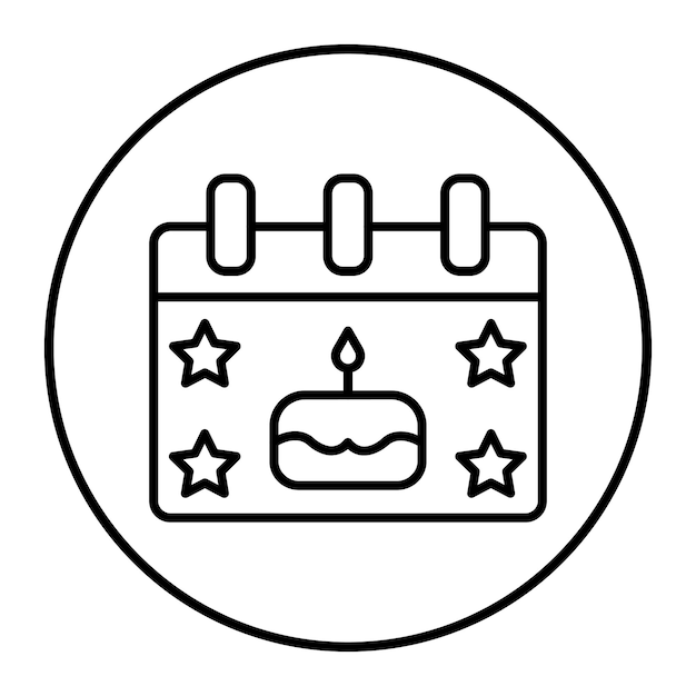 Ilustración vectorial de eventos de cumpleaños