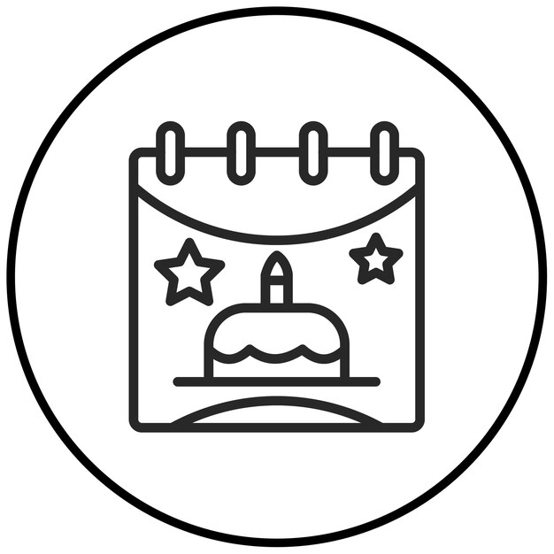 Ilustración vectorial de eventos de cumpleaños