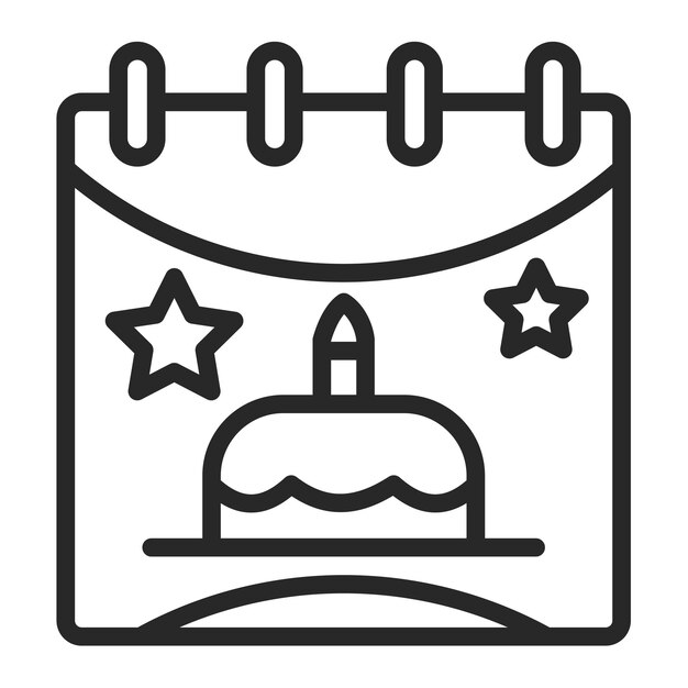 Ilustración vectorial de eventos de cumpleaños