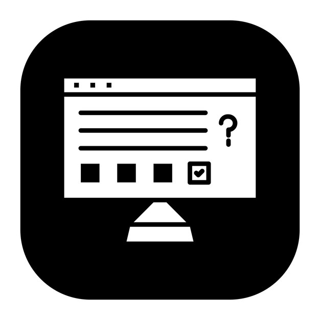 Ilustración vectorial de exámenes en línea