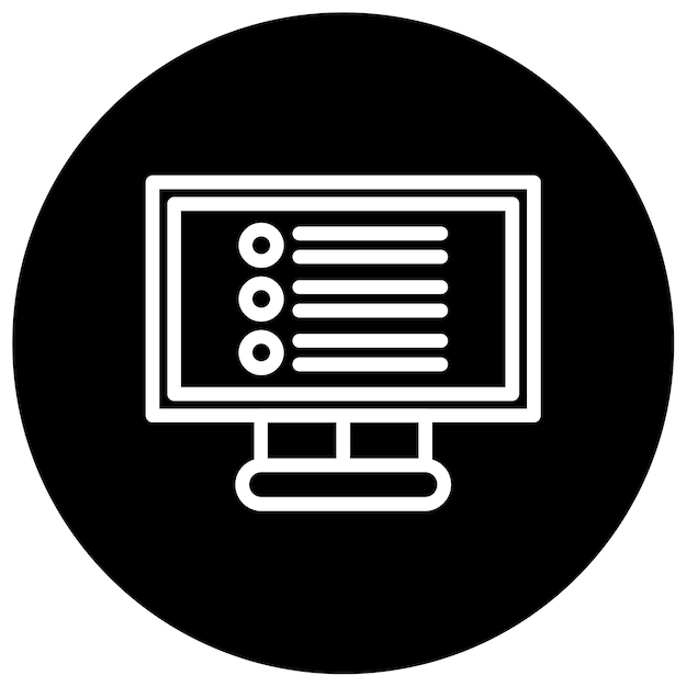 Ilustración vectorial de exámenes en línea