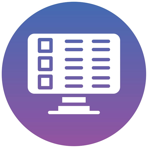 Ilustración vectorial de exámenes en línea