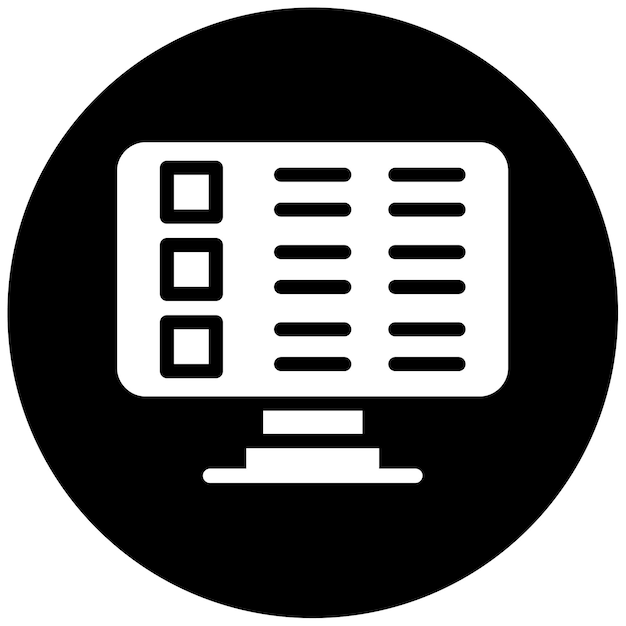 Ilustración vectorial de exámenes en línea