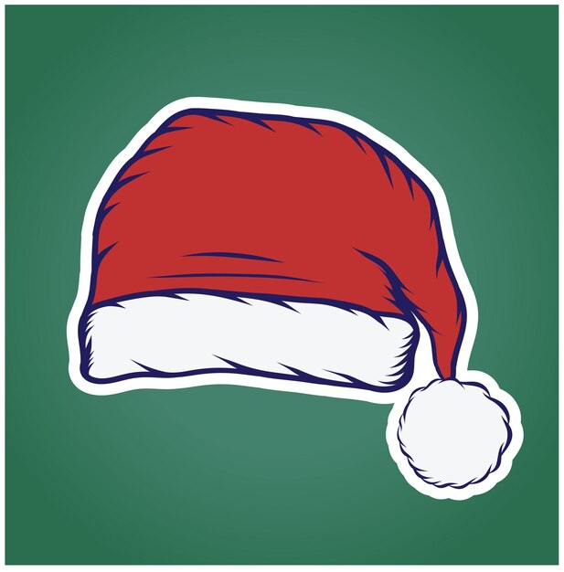 Ilustración vectorial de las existencias de Santa Claus Red Hat