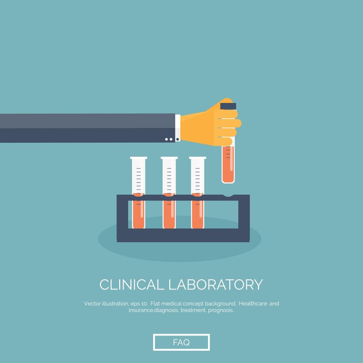 Vector ilustración vectorial experimento de investigación de antecedentes médicos y químicos planos primeros auxilios sanitarios