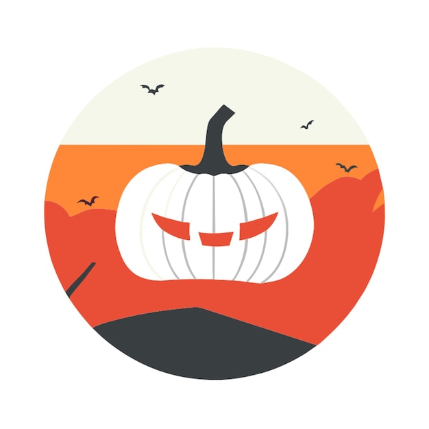 Ilustración vectorial de exploración de la mancha de calabaza plano 2