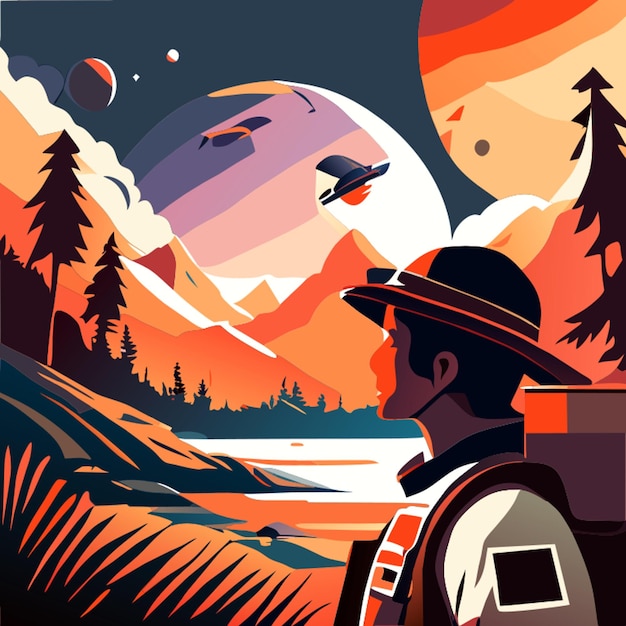 Ilustración vectorial del explorador