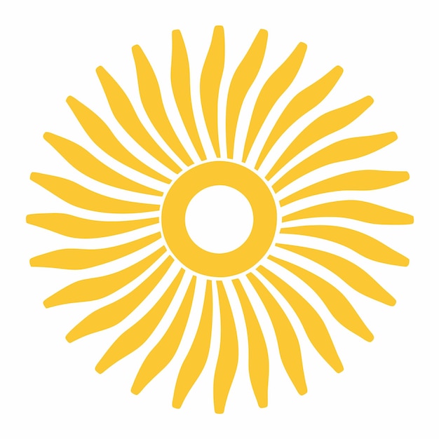 Ilustración vectorial de explosiones solares en fondo blanco