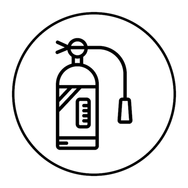 Ilustración vectorial del extintor de incendios