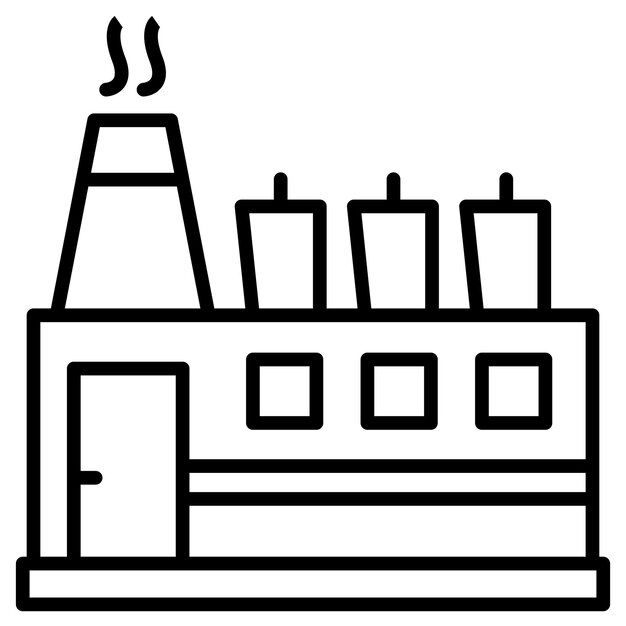 Ilustración vectorial de fábrica