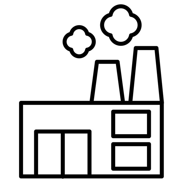 Ilustración vectorial de fábrica