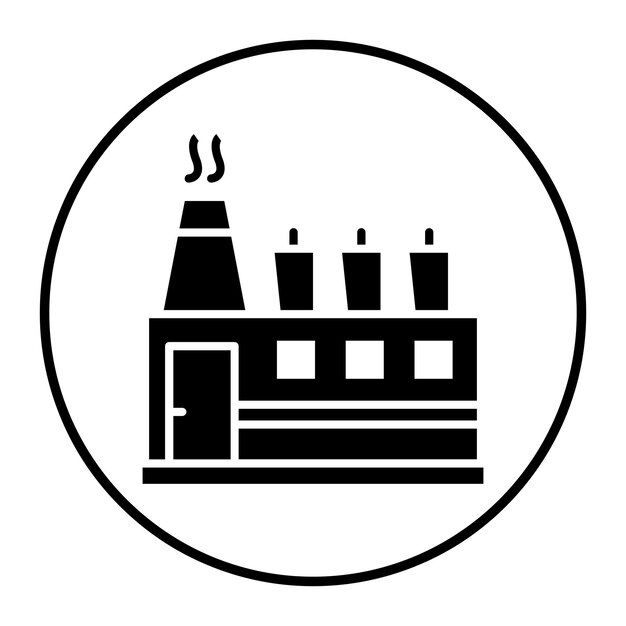 Ilustración vectorial de fábrica