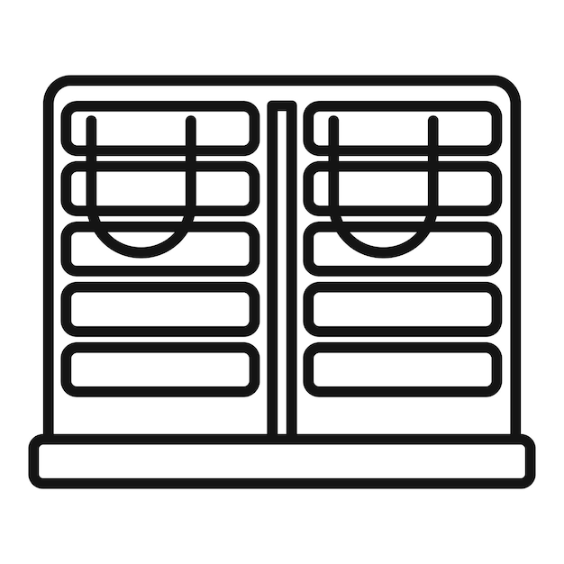 Ilustración vectorial de la fachada de un edificio moderno