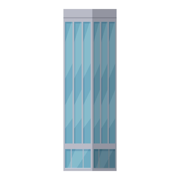 Ilustración vectorial de la fachada de un edificio de oficinas moderno