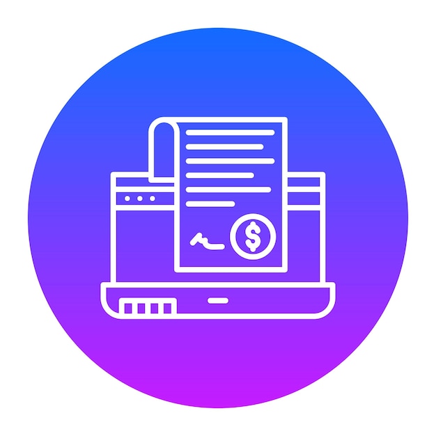 Ilustración vectorial de la factura en línea