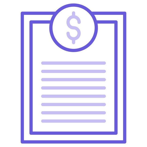 Ilustración vectorial de la factura