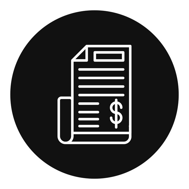 Ilustración vectorial de la factura