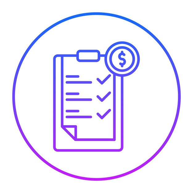 Ilustración vectorial de la factura