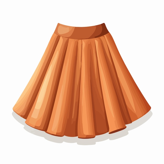 Ilustración vectorial de falda de moda aislada en un fondo blanco