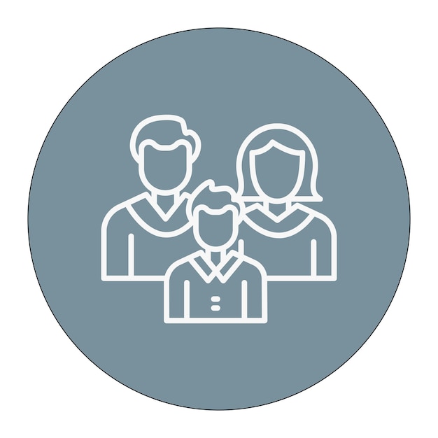 Ilustración vectorial de la familia