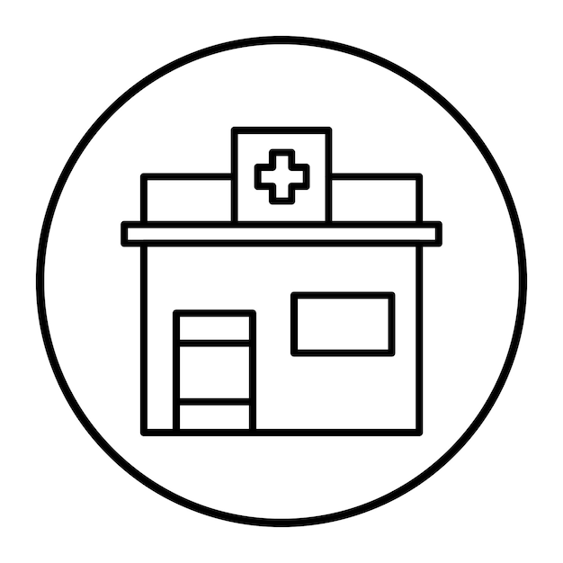 Ilustración vectorial de la farmacia