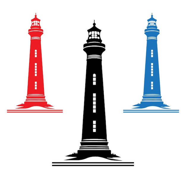 Ilustración vectorial del faro Emblema de la Torre Marítima