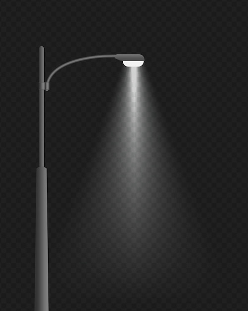Ilustración vectorial de farolas que iluminan la noche con diseño moderno y atractivo urbano